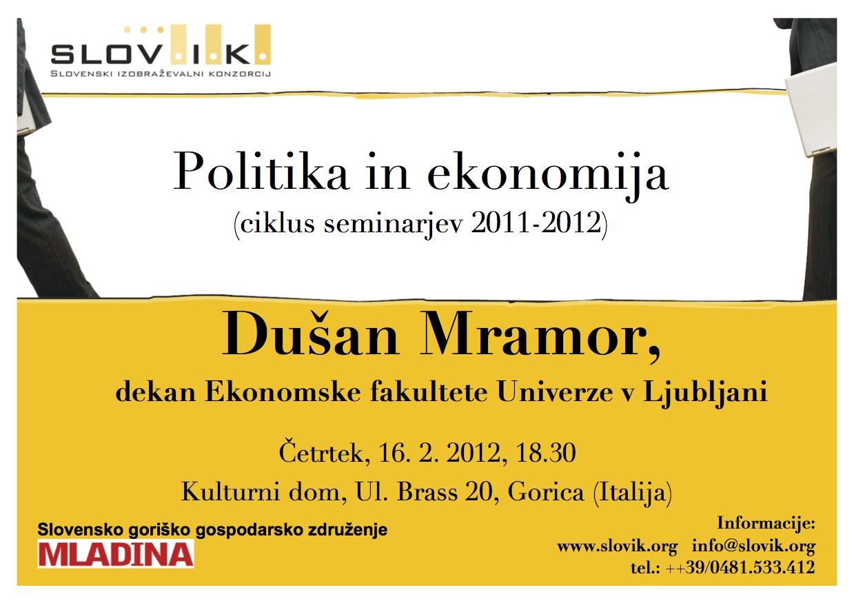 Politika in ekonomija - DUŠAN MRAMOR 